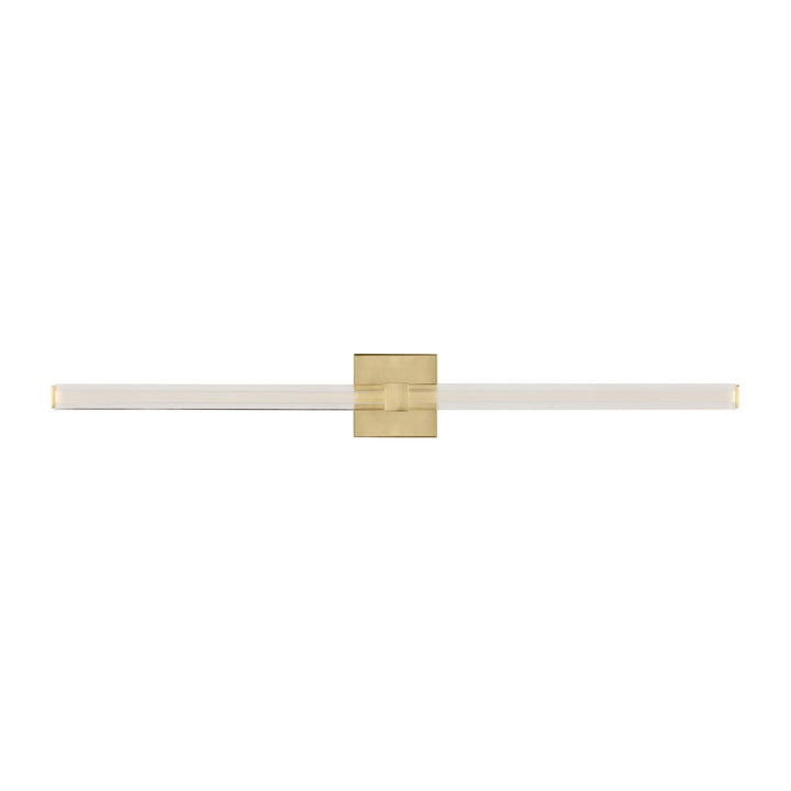 Reiya Square LED Vanity in Hand-Rubbed Antique Brass Visual Comfort Modern