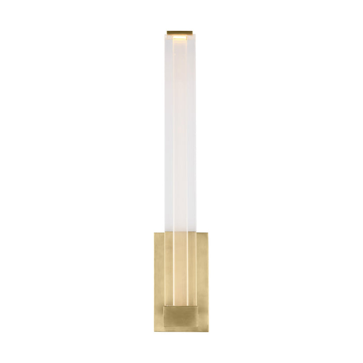 Reiya Square LED Wall Sconce in Hand-Rubbed Antique Brass Visual Comfort Modern
