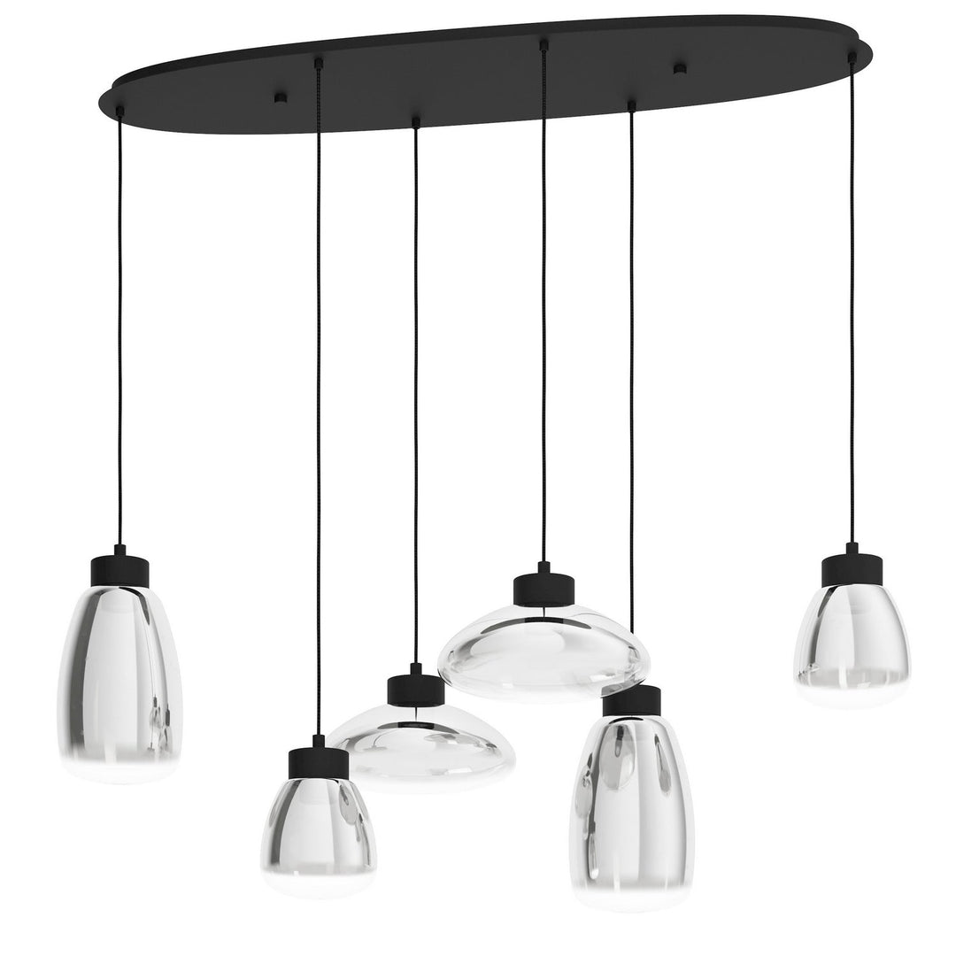 Sarnarra LED Linear Pendant in Black Eglo Canada