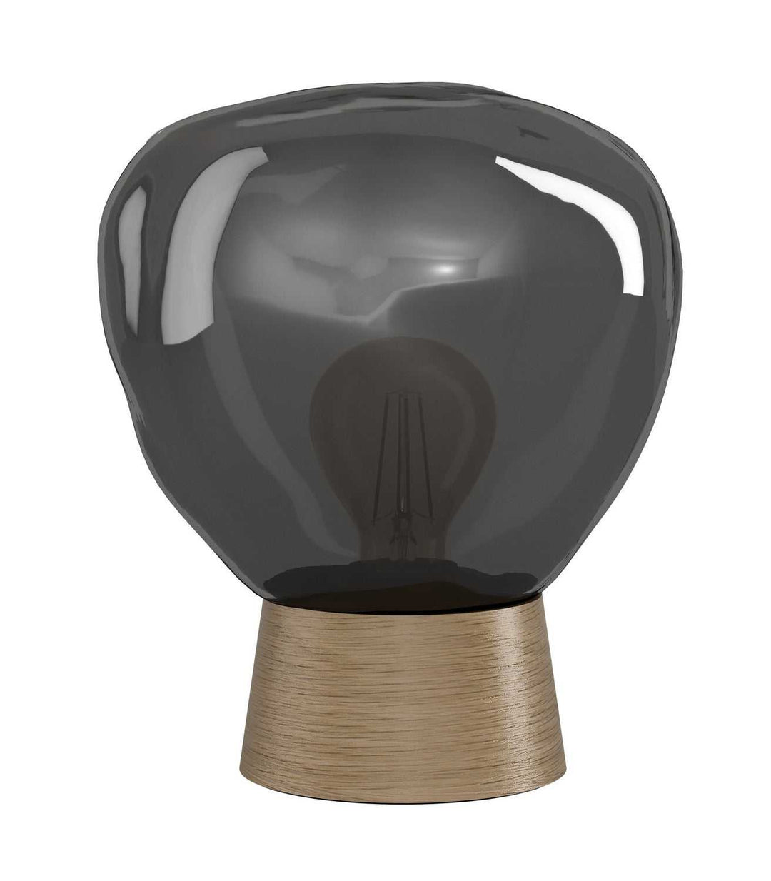 Magacela One Light Table Lamp in Black & Light Wood Eglo Canada