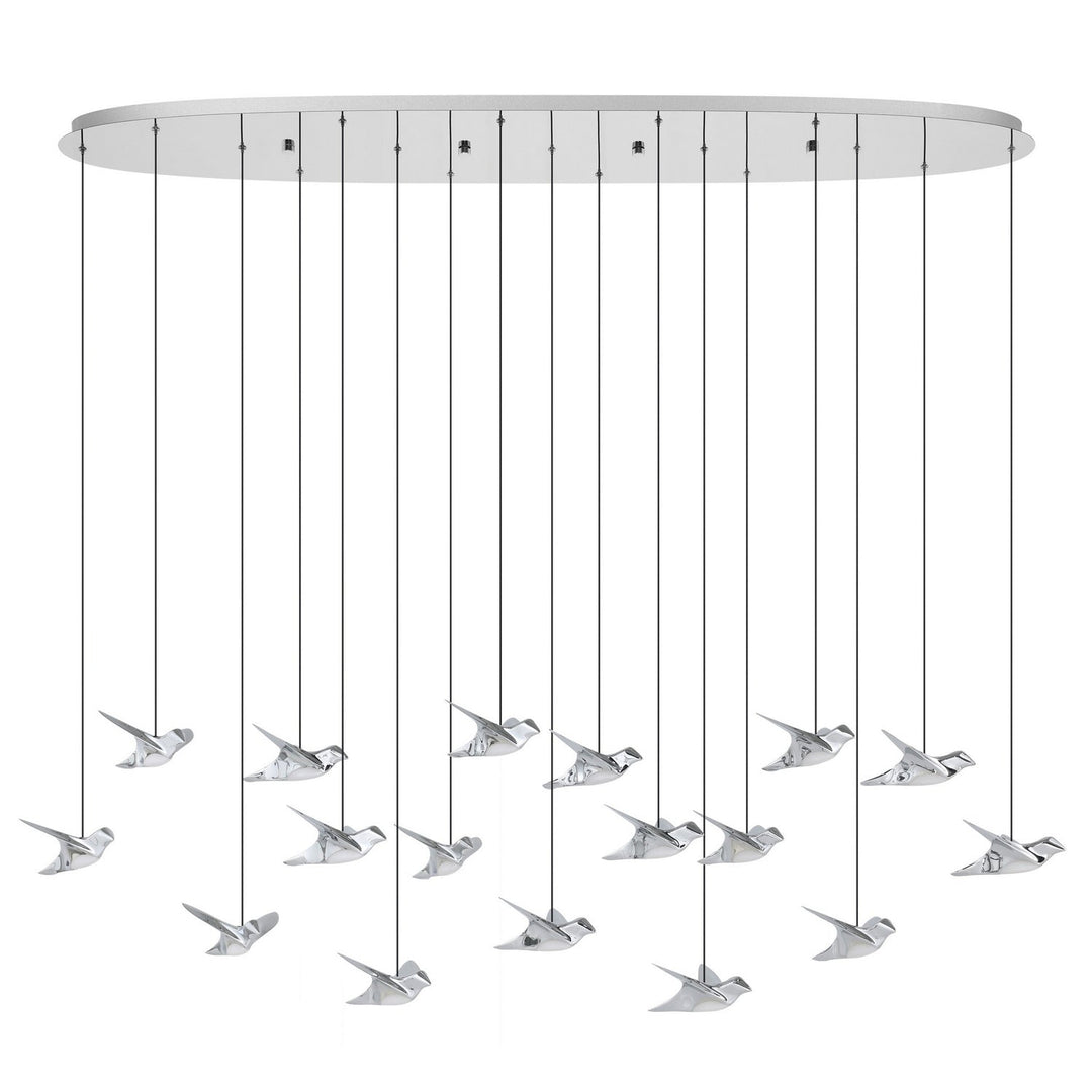 Paratebueno 1 LED Linear Pendant in Chrome Eglo Canada