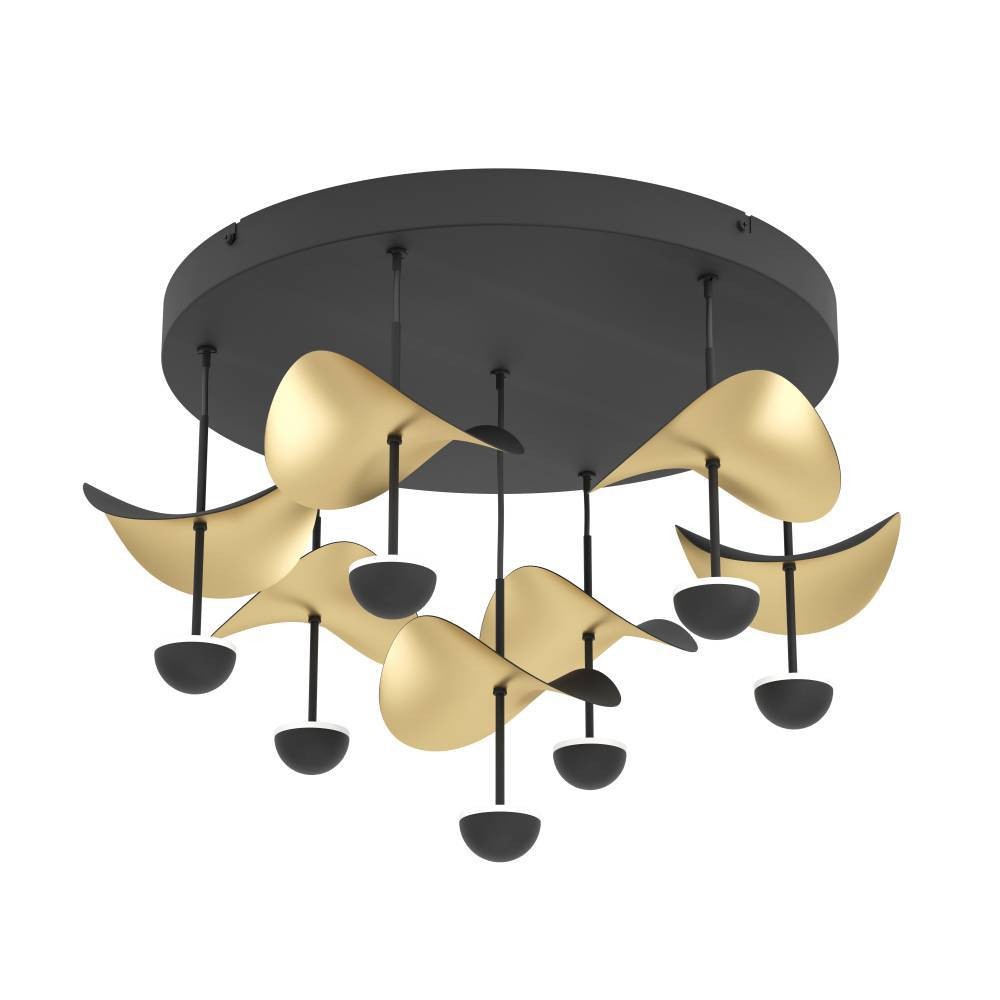 Eglo Canada - 390411A - LED Ceiling Mount - Dracera - Black, Gold Leaf