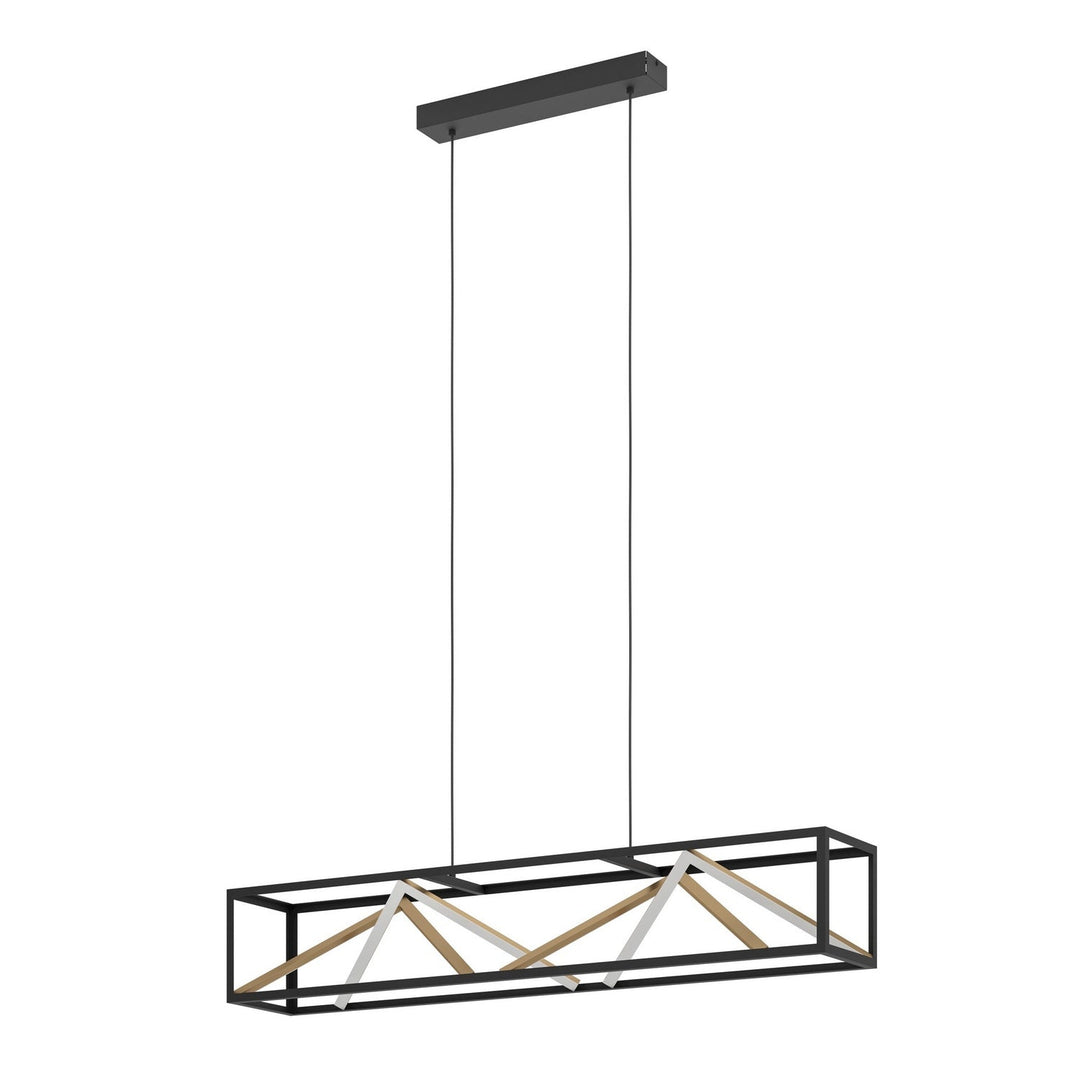 Penela LED Linear Pendant in Black / Gold Eglo Canada