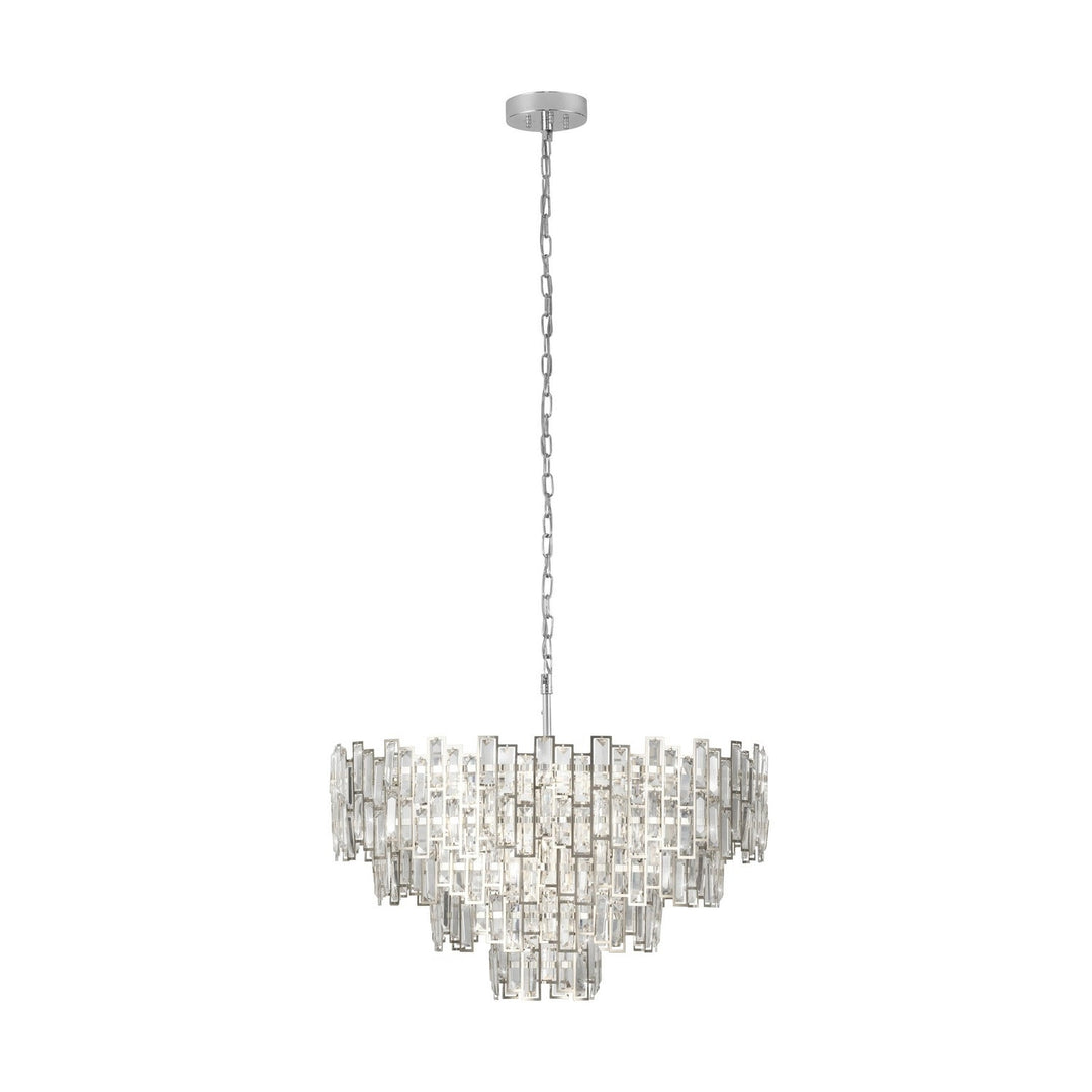 Calmeilles 1 Ten Light Pendant in Chrome Eglo Canada