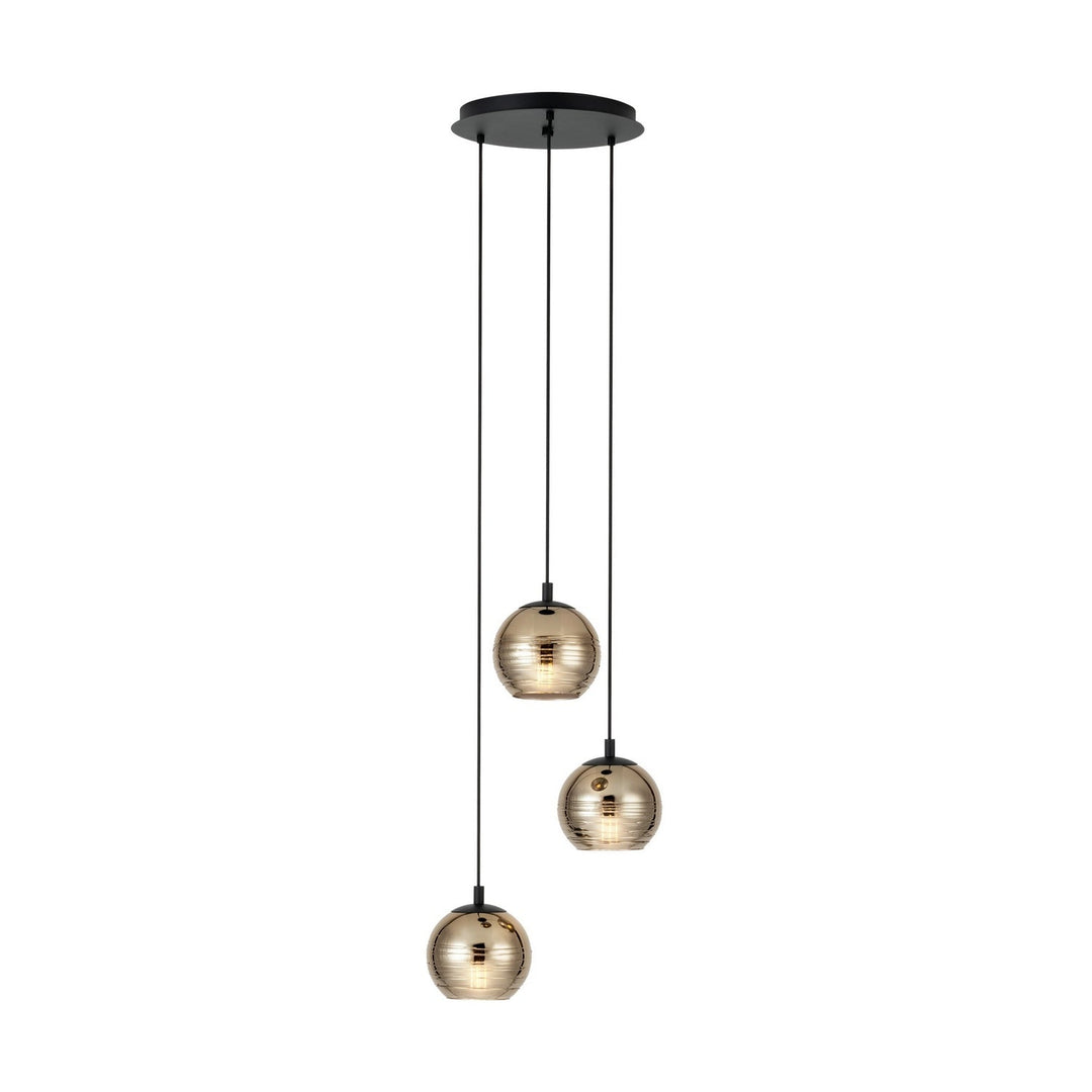 Lemorieta Three Light Pendant in Black Eglo Canada