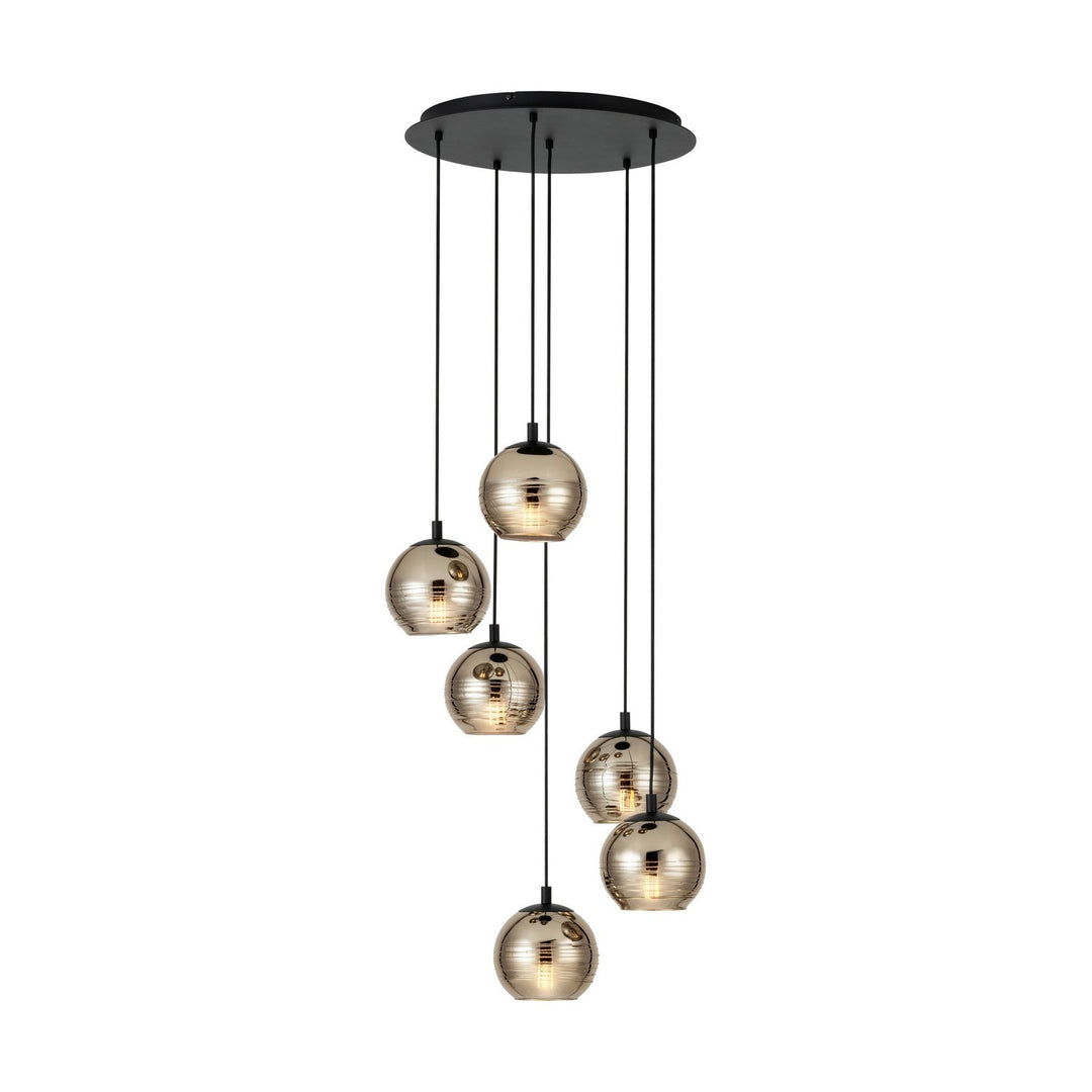 Lemorieta Six Light Pendant in Black Eglo Canada