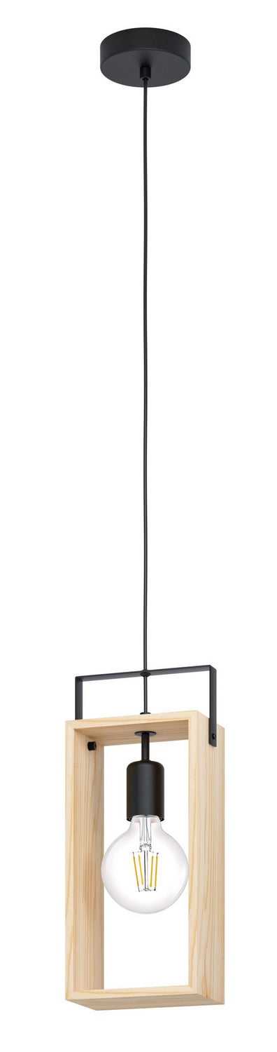 Famborough One Light Pendant in Black Eglo Canada