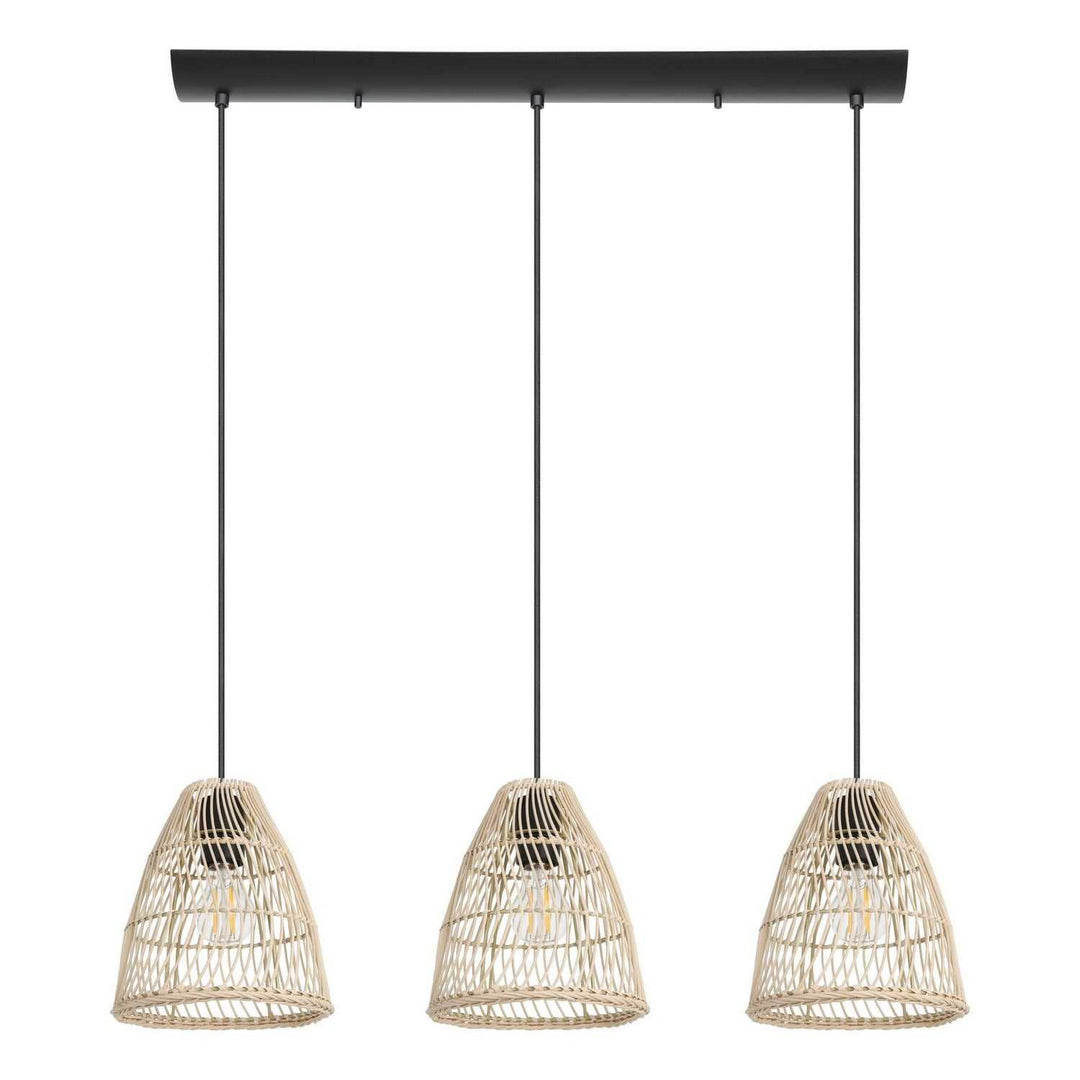 Ayesgarth Three Light Pendant in Black Eglo Canada