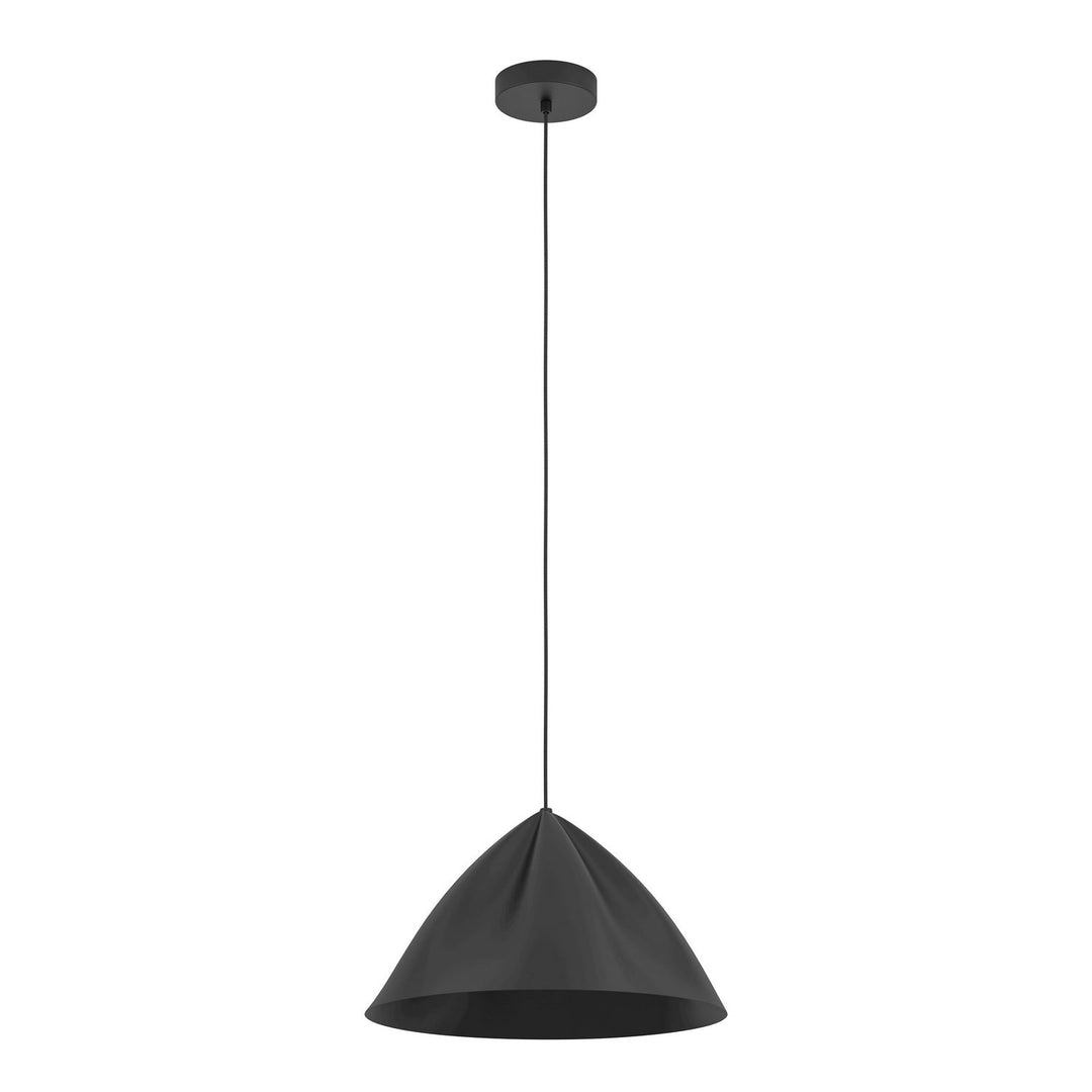 Podere One Light Pendant in Structured Black Eglo Canada