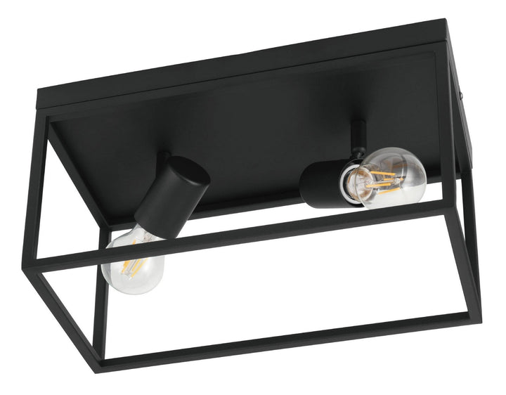 Eglo Canada - 98332A - Two Light Ceiling Mount - Silentina - Black