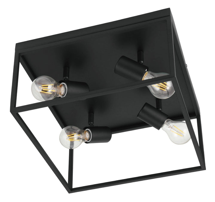 Eglo Canada - 98334A - Four Light Ceiling Mount - Silentina - Black