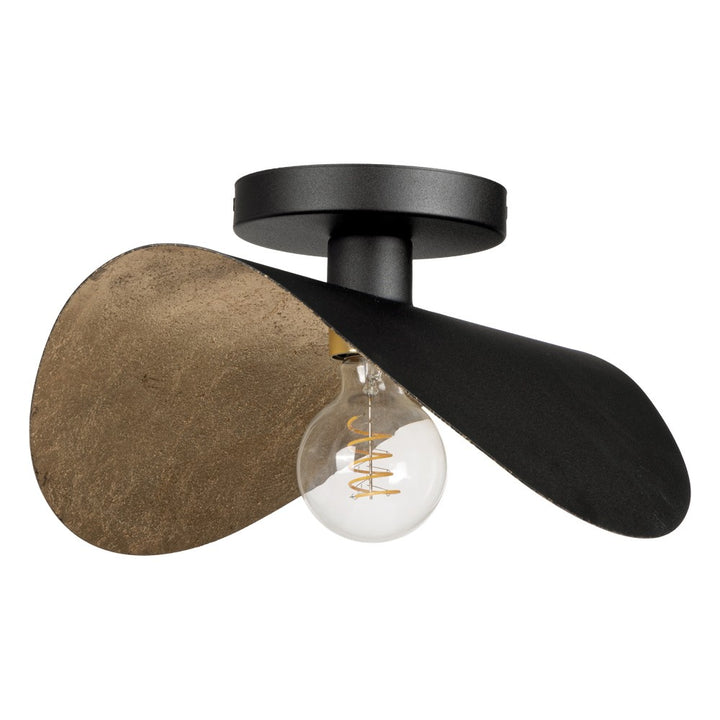 Eglo Canada - 206319A - One Light Dual Mount Pendant or Ceiling - Saceda - Black, Gold Leaf