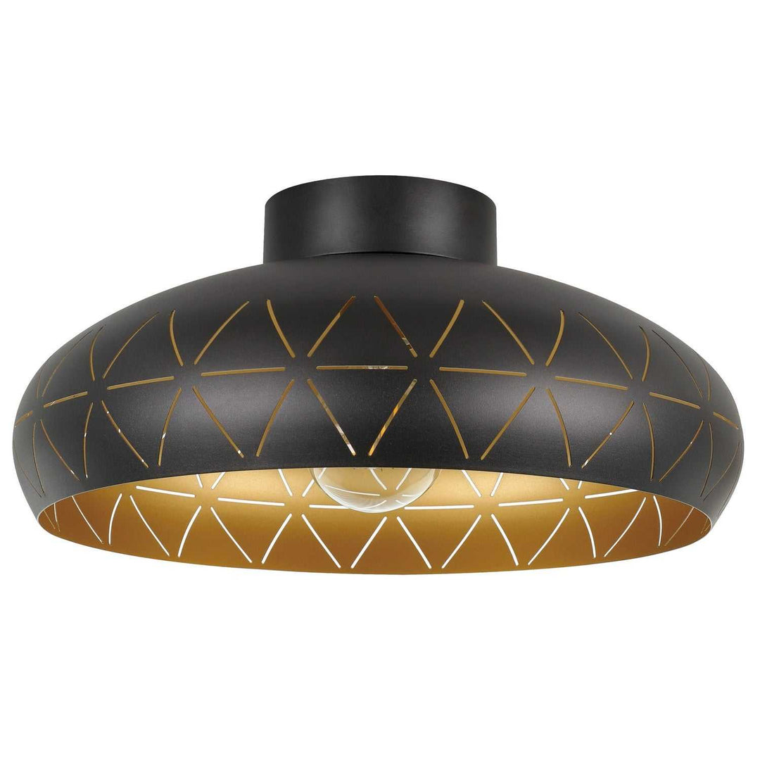 Ramon 1 One Light Ceiling Mount in Black & Gold Eglo Canada