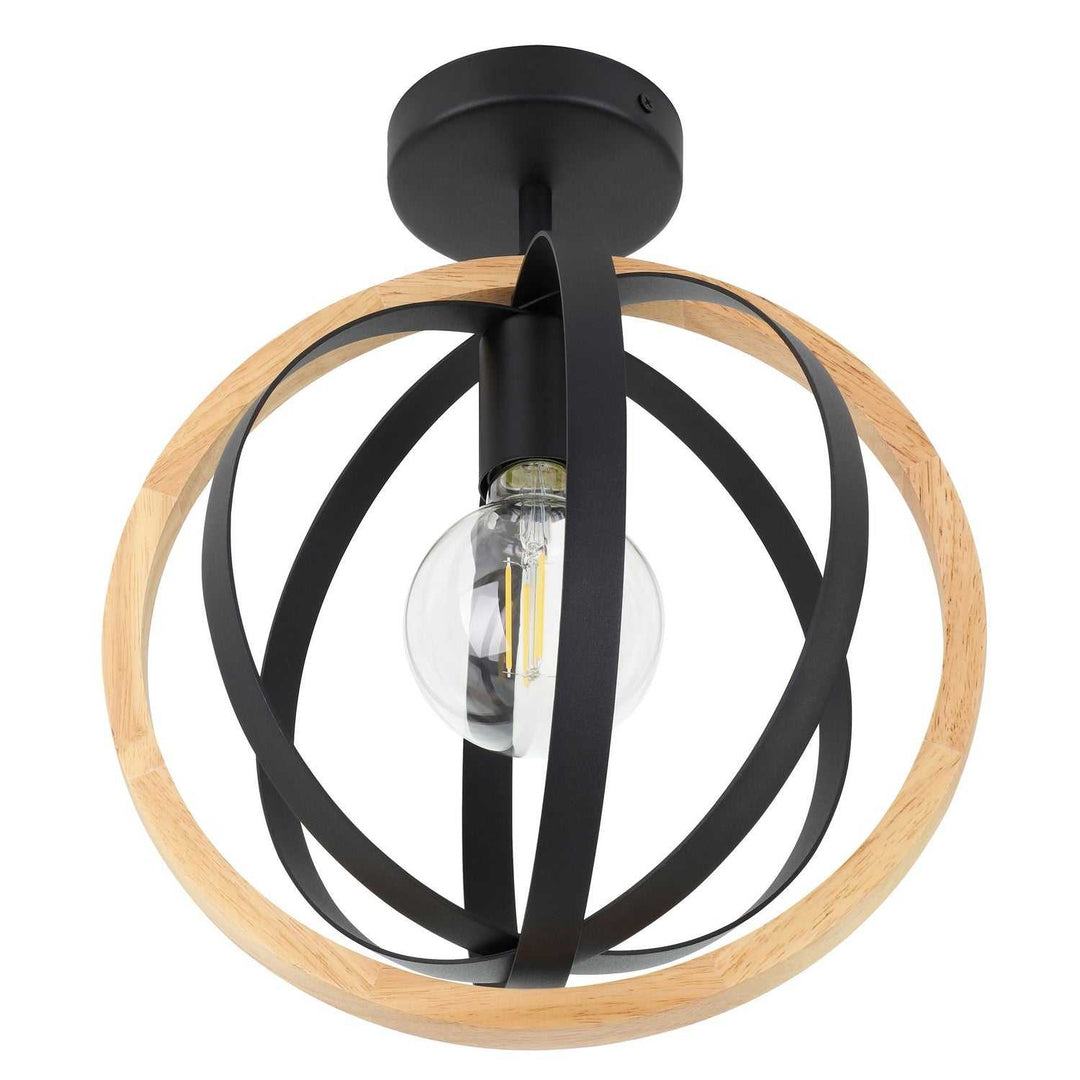 Basildon One Light Ceiling Mount in Black Eglo Canada