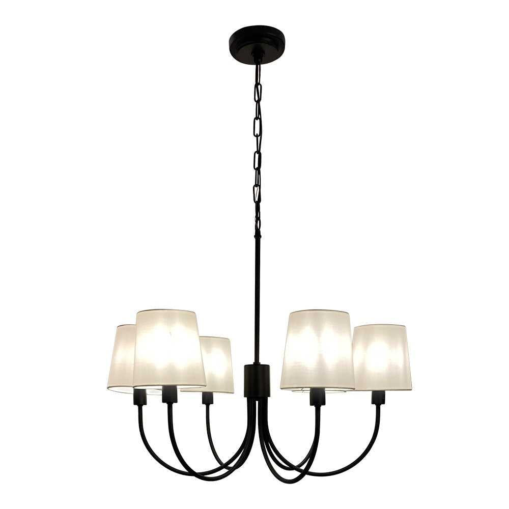 Smyrna Six Light Chandelier in Black Eglo Canada