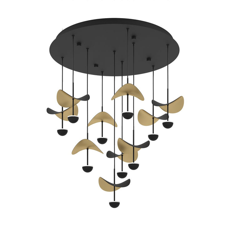 Eglo Canada - 205804A - LED Ceiling Mount - Dracera - Black, Gold Leaf