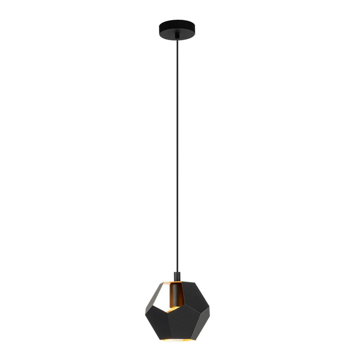 Eglo Canada - 205808A - One Light Mini Pendant - Rasigures - Structured Black And Gold