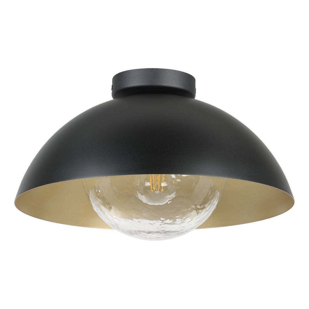 Eglo Canada - 205816A - One Light Semi-Ceiling Mount - Dyal - Black & Gold