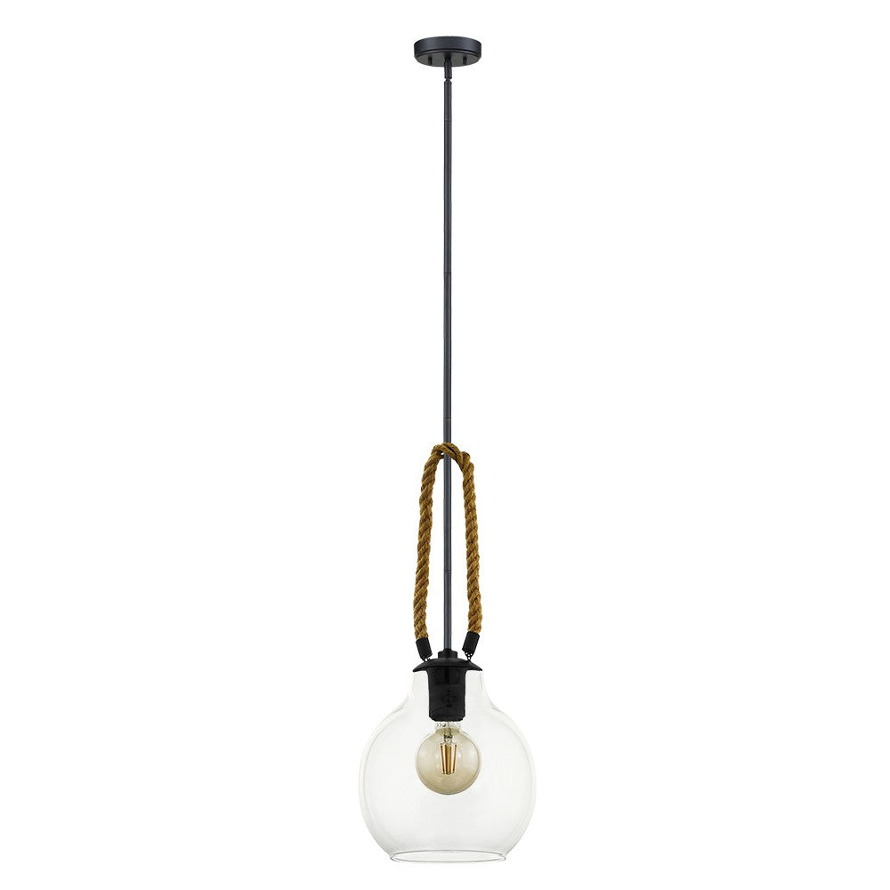 Roding One Light Pendant in Black Eglo Canada