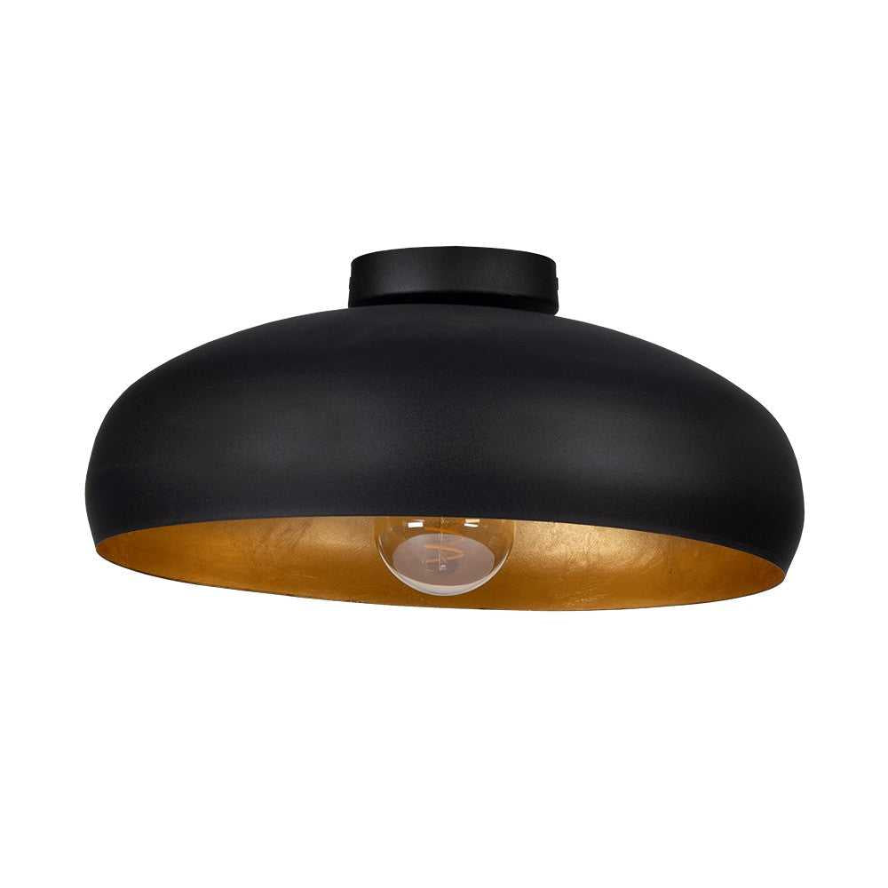 Mogano One Light Ceiling Mount in Black/Gold Leaf Eglo Canada
