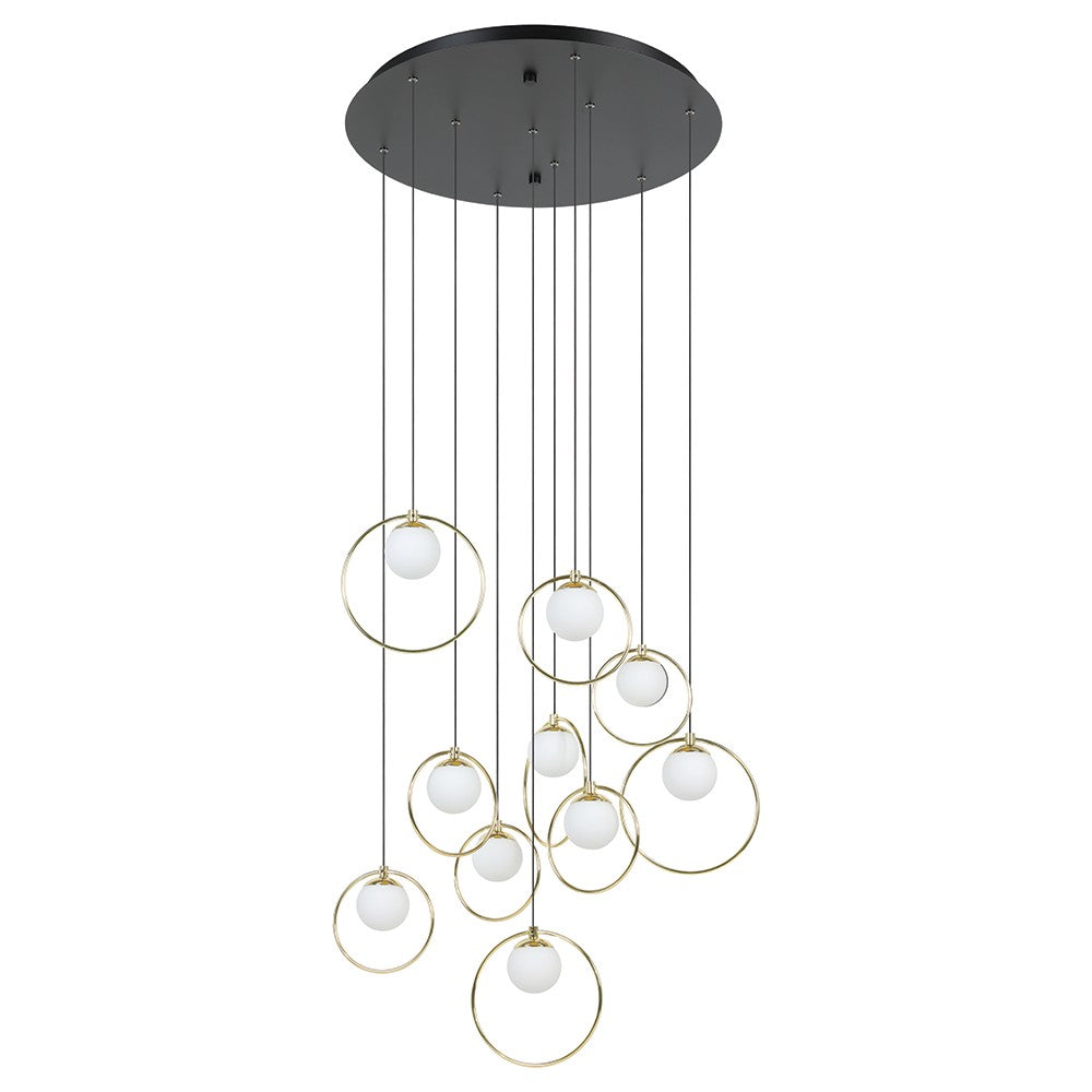 Eglo Canada - 206084A - LED Pendant - Portocolom - Black, Shinny Brass