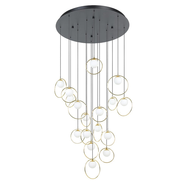 Eglo Canada - 206113A - LED Pendant - Portocolom - Black, Shinny Brass