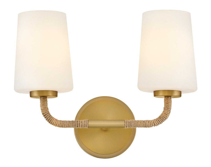 Kline LED Vanity in Lacquered Brass Lark Canada