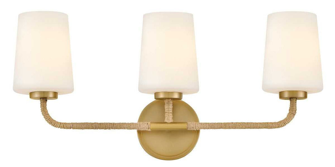 Kline LED Vanity in Lacquered Brass Lark Canada