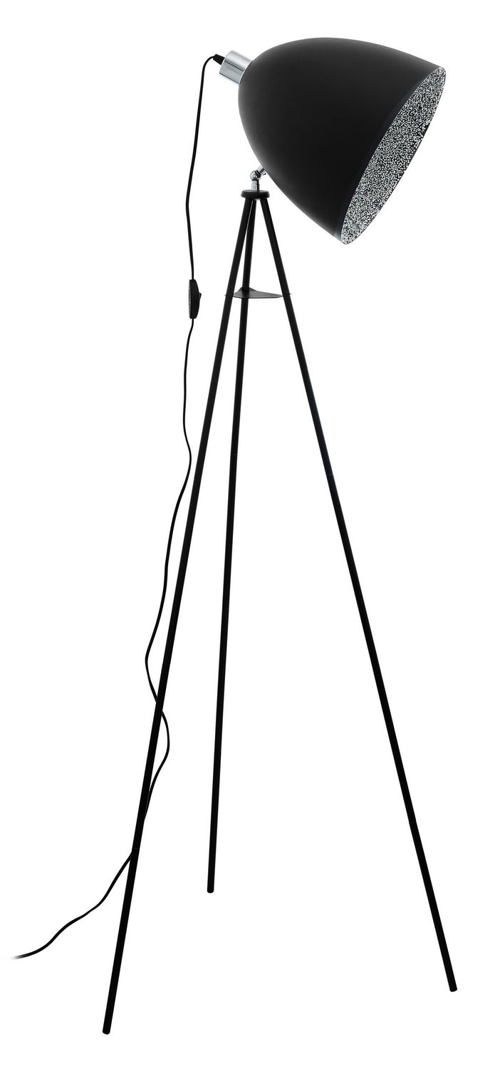 Eglo Canada - 39499A - One Light Floor Lamp - Mareperla - Black & Chrome