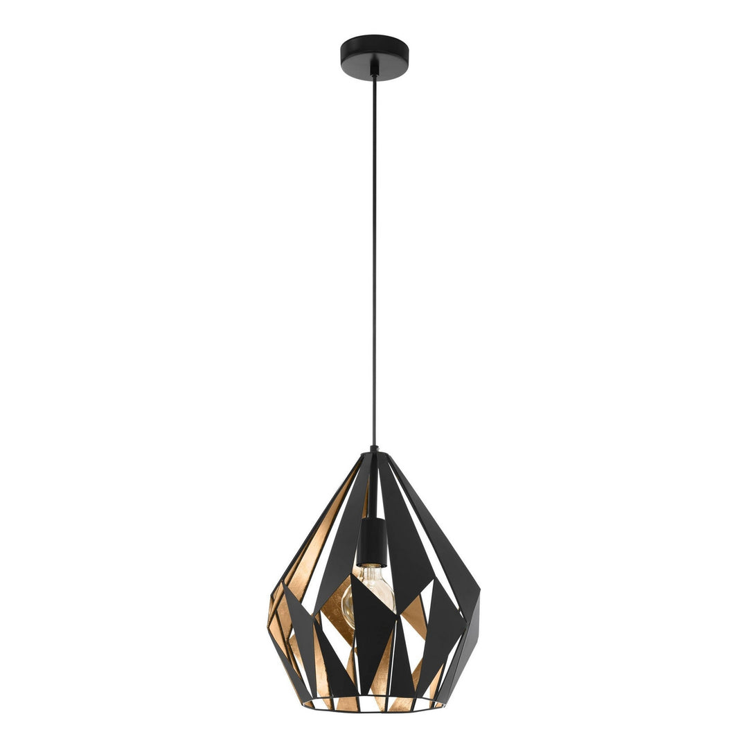 Eglo Canada - 49931A - One Light Pendant - Carlton 1 - Black