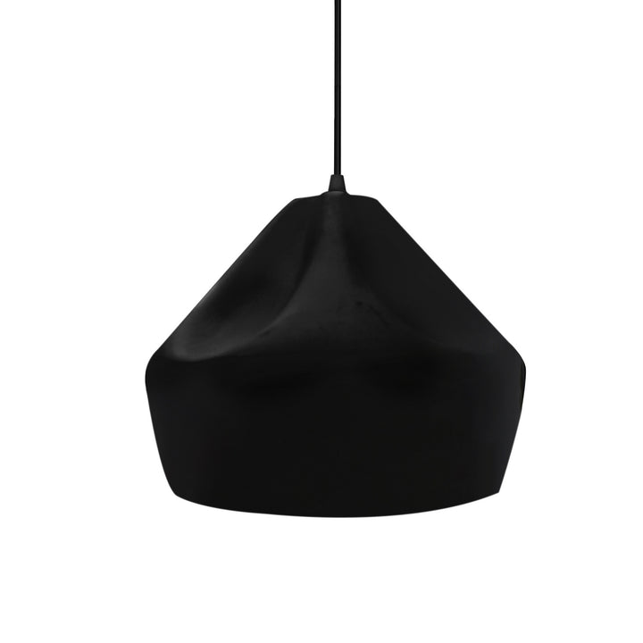 Justice Designs - CER-6590-BKMT-MBLK-BKCD - One Light Pendant - Radiance Collection - Matte Black