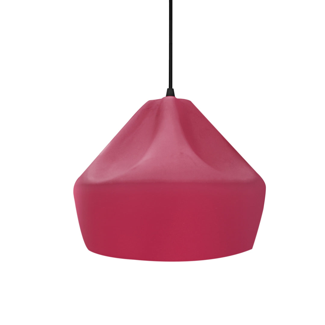 Justice Designs - CER-6590-CRSE-MBLK-BKCD - One Light Pendant - Radiance Collection - Matte Black