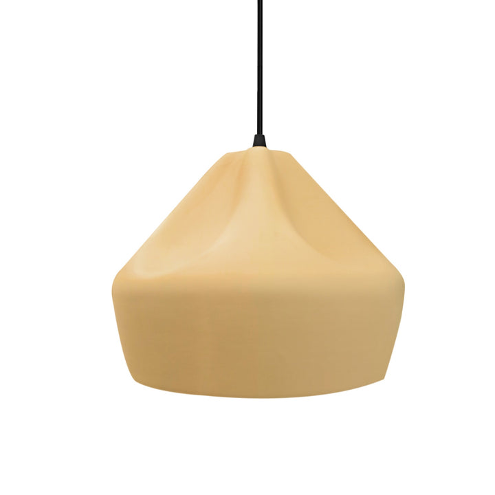 Justice Designs - CER-6590-MYLW-MBLK-BKCD - One Light Pendant - Radiance Collection - Matte Black