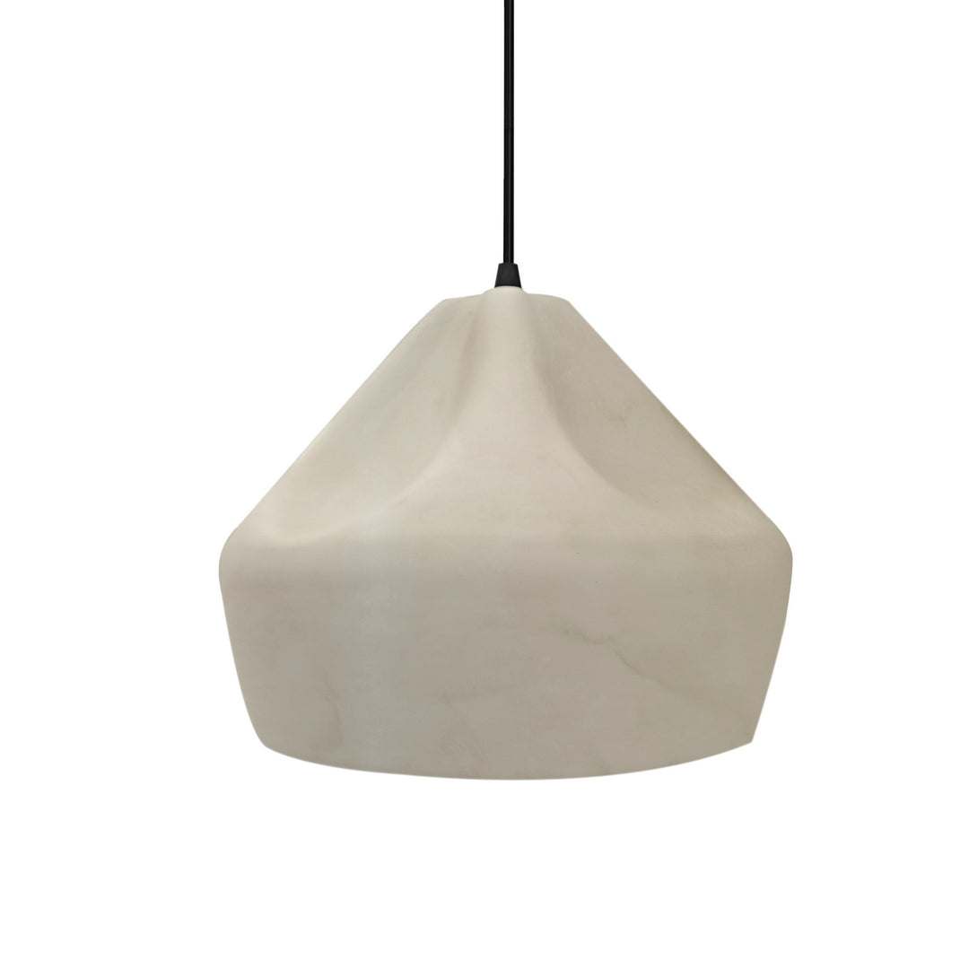 Justice Designs - CER-6590-PATA-MBLK-BKCD - One Light Pendant - Radiance Collection - Matte Black