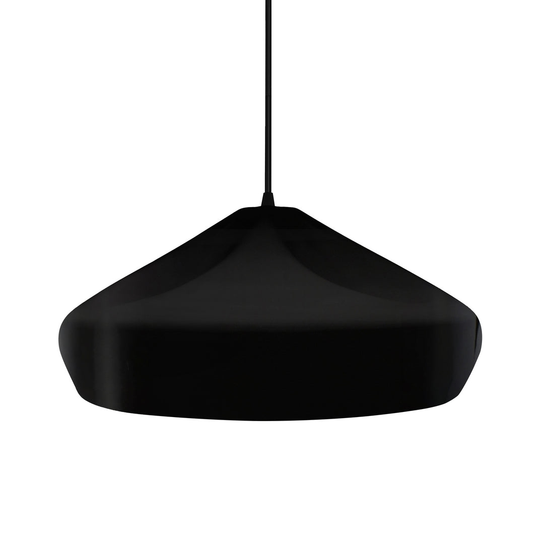 Justice Designs - CER-6595-BLK-MBLK-BKCD - One Light Pendant - Radiance Collection - Matte Black