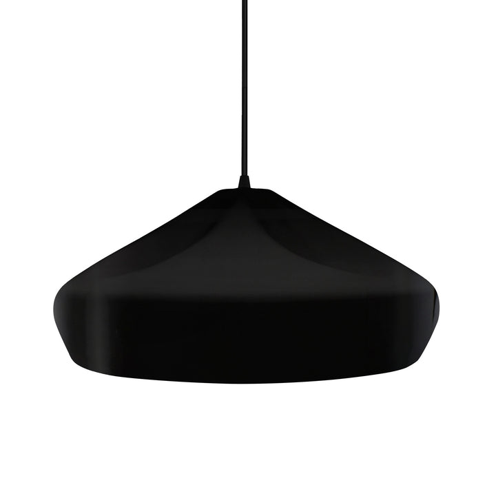 Justice Designs - CER-6595-BLK-MBLK-BKCD - One Light Pendant - Radiance Collection - Matte Black