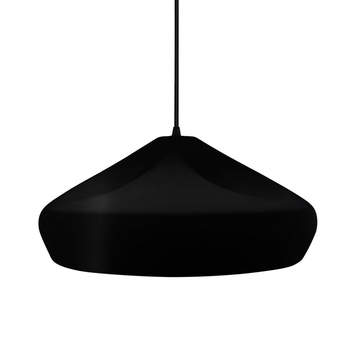 Justice Designs - CER-6595-CBGD-MBLK-BKCD - One Light Pendant - Radiance Collection - Matte Black