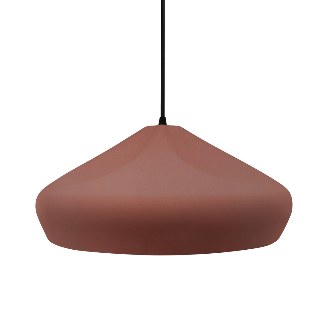 Justice Designs - CER-6595-CLAY-MBLK-BKCD - One Light Pendant - Radiance Collection - Matte Black