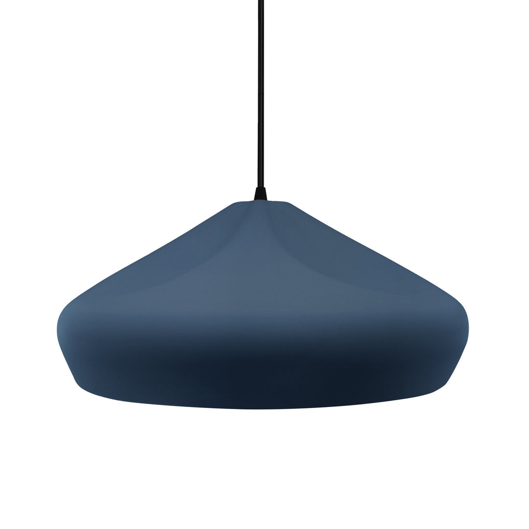 Justice Designs - CER-6595-MDMT-MBLK-BKCD - One Light Pendant - Radiance Collection - Matte Black