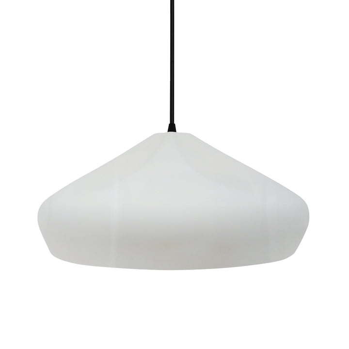 Justice Designs - CER-6595-WHT-MBLK-BKCD - One Light Pendant - Radiance Collection - Matte Black