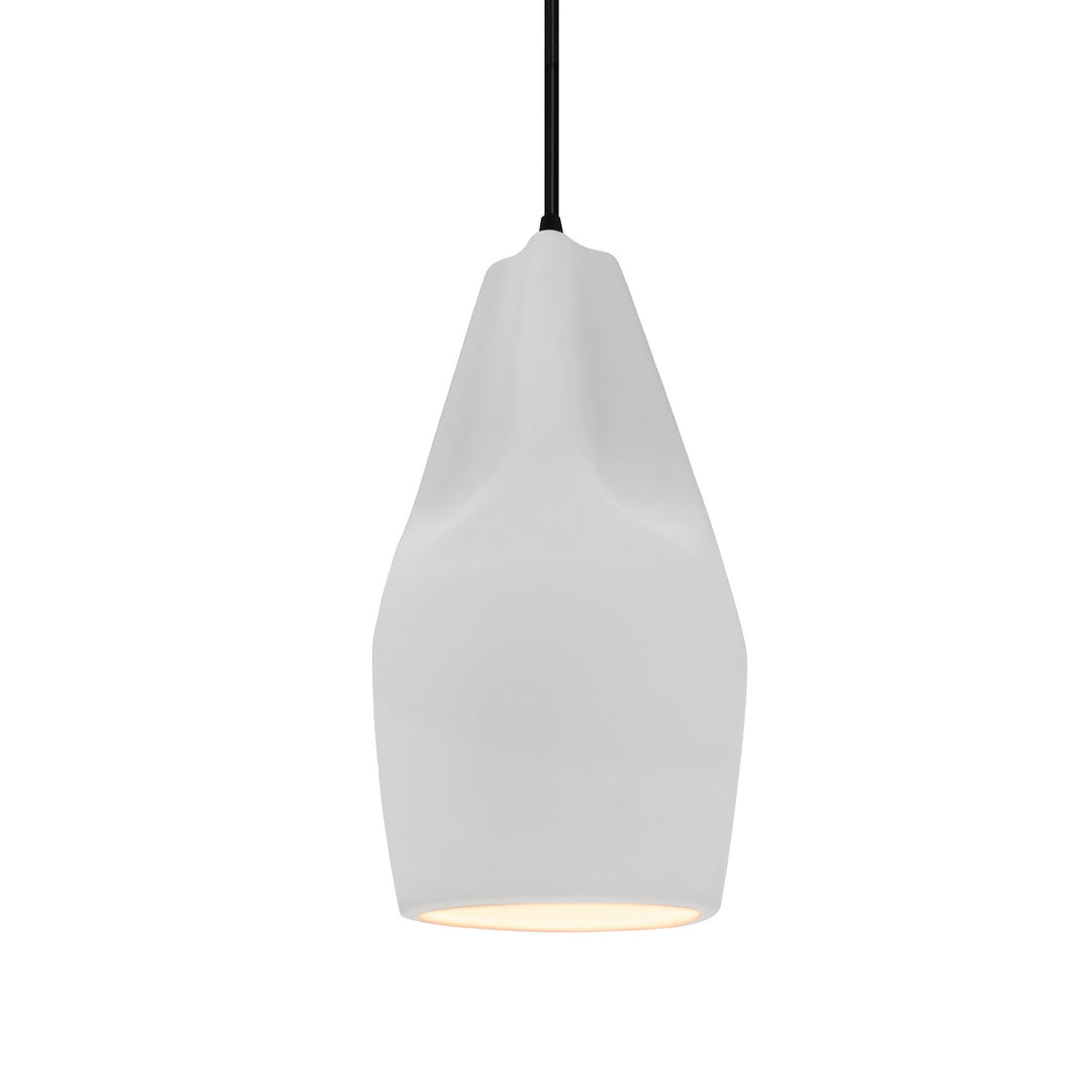 Justice Designs - CER-6597-BIS-MBLK-BKCD - One Light Pendant - Radiance Collection - Matte Black