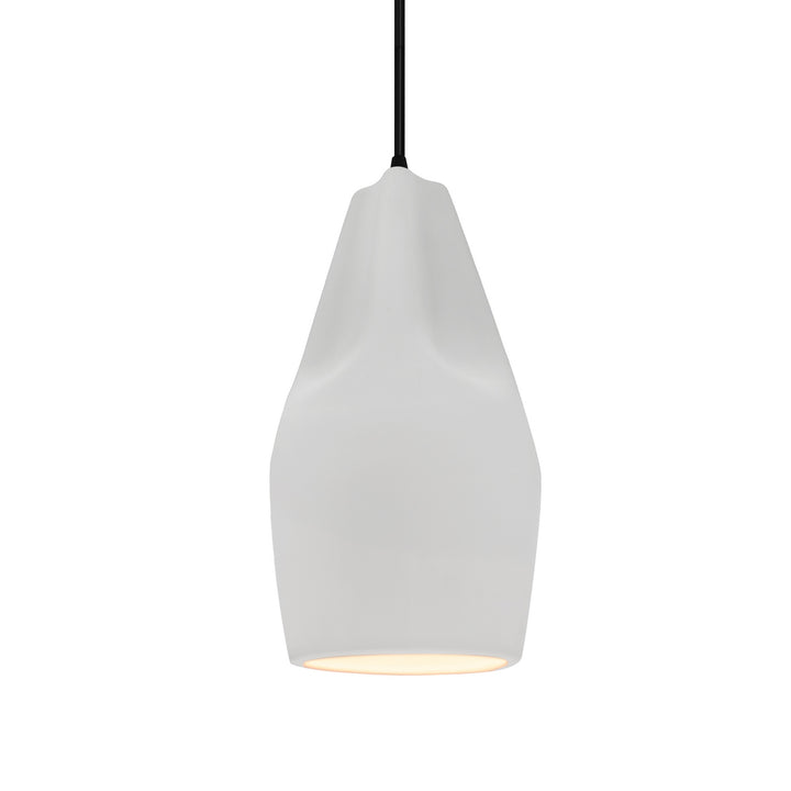 Justice Designs - CER-6597-BIS-MBLK-BKCD - One Light Pendant - Radiance Collection - Matte Black