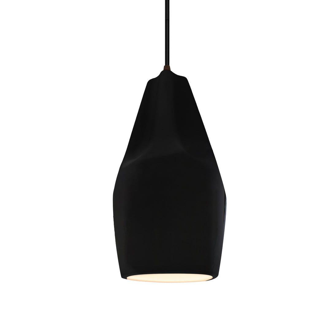 Justice Designs - CER-6597-BKMT-DBRZ-BKCD - One Light Pendant - Radiance Collection - Dark Bronze