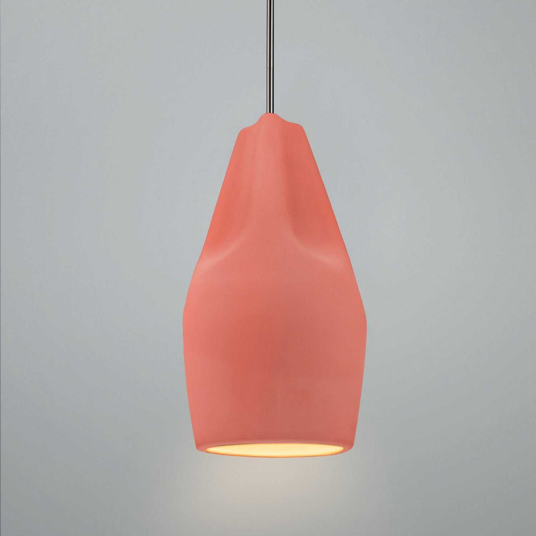 Radiance Collection One Light Pendant in Brushed Nickel Justice Designs