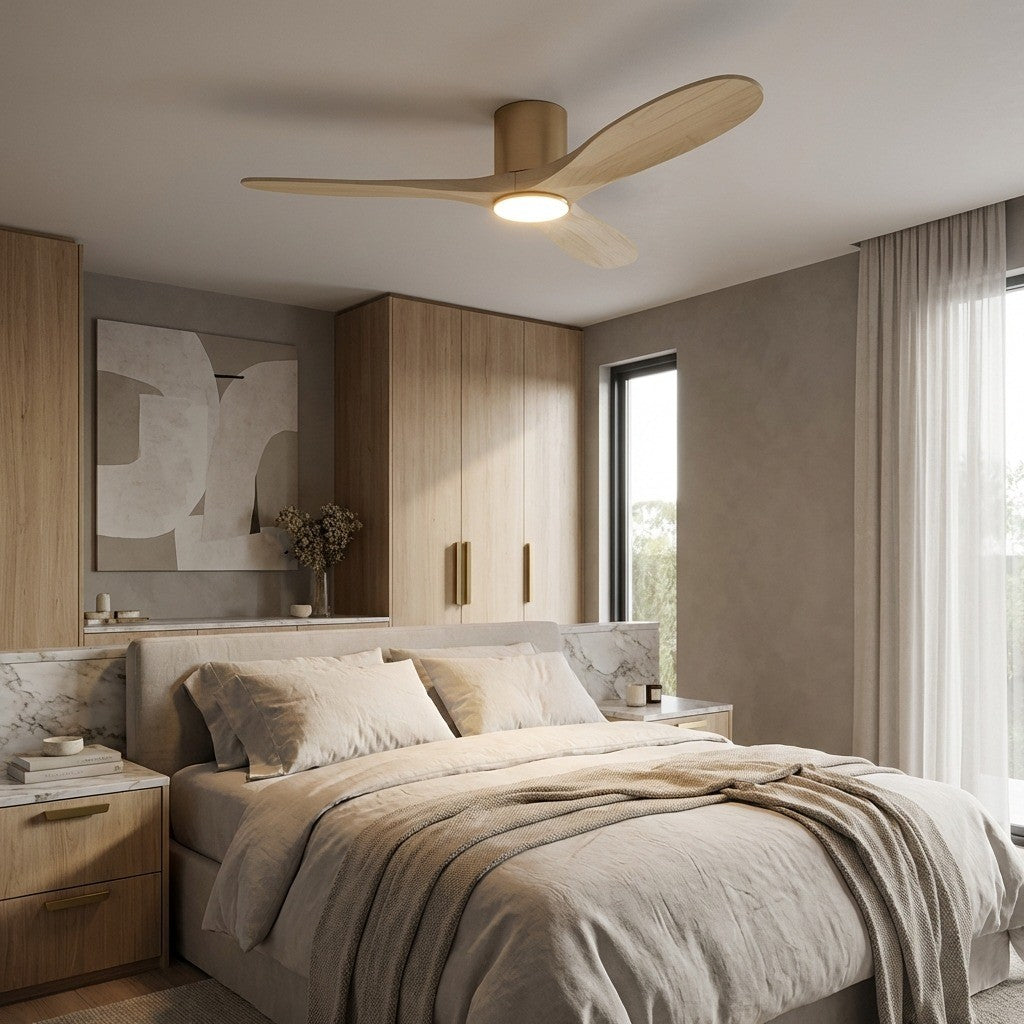 Visual Comfort Fan Canada - 3MAVHSM52BBSWWOD - 52" Ceiling Fan - Maverick - Burnished Brass