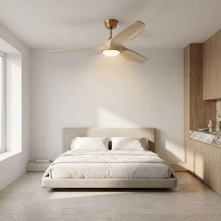 Visual Comfort Fan Canada - 3SLNSM52BBSWWOD - 52" Ceiling Fan - Selen - Burnished Brass