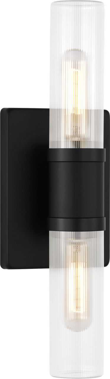 Visual Comfort Studio Canada - 4465002CF-112 - Two Light Vanity - Keaton - Midnight Black | Midnight Black