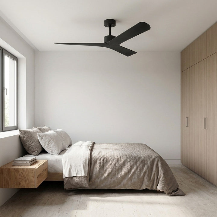 Visual Comfort Fan Canada - 3TPKSM57MBK - 57" Ceiling Fan - Tri Plank - Midnight Black