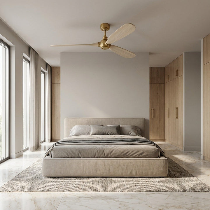 Visual Comfort Fan Canada - 3VALSM60BBSWWO - 60" Ceiling Fan - Valiant - Burnished Brass