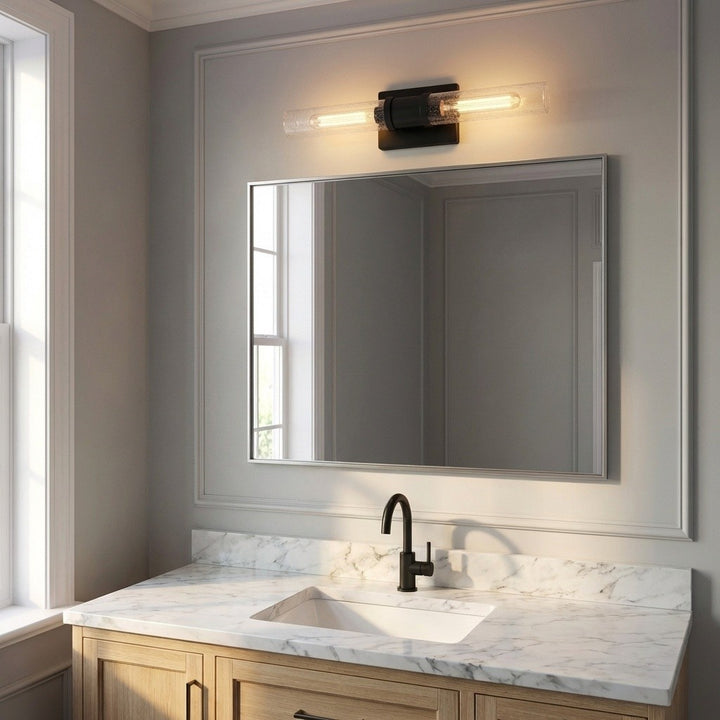 Visual Comfort Studio Canada - 4565002CC-112 - Two Light Vanity - Keaton - Midnight Black | Midnight Black